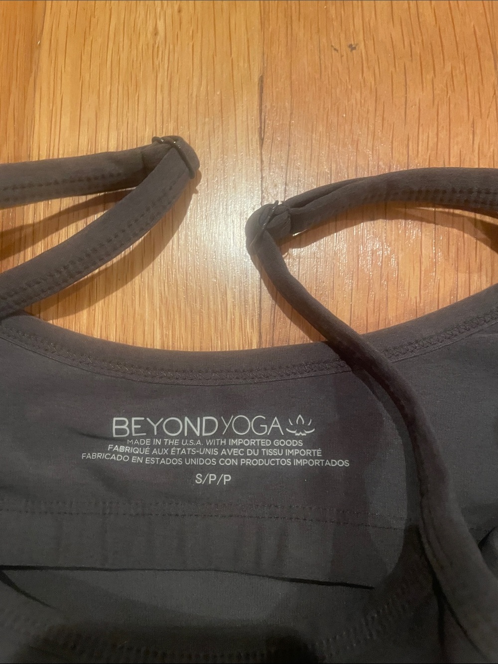 Beyond Yoga Charcoal Gray Strappy Yoga Tank
